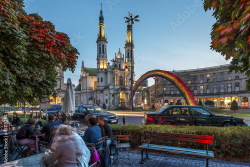 Obraz na płótnie samochód wieża katedra