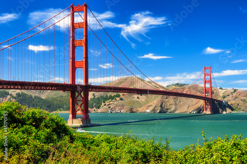 Plakat Żywy krajobraz z mostem Golden Gate