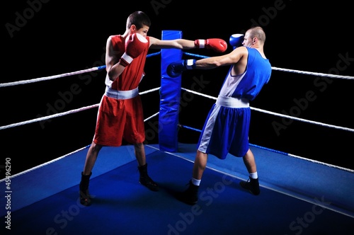 Plakat ćwiczenie pierś bokser fitness mężczyzna