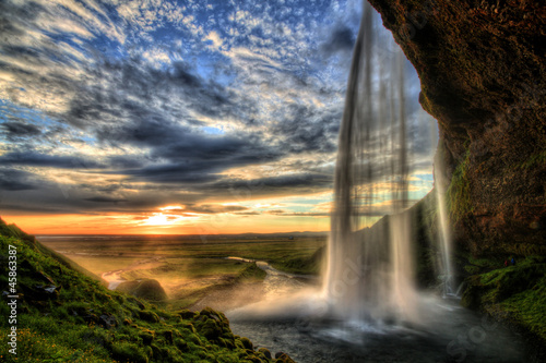 Naklejka bezdroża krajobraz islandia