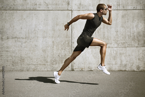 Naklejka mężczyzna ruch lekkoatletka jogging