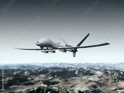Obraz na płótnie góra robot samolot wojskowy