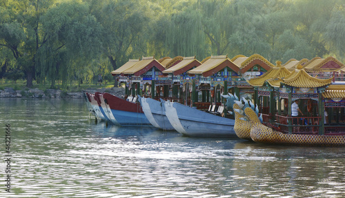 Obraz na płótnie drzewa jacht chiny łódź