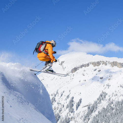 Naklejka ruch śnieg krajobraz alpy panorama