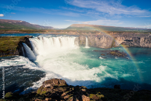 Fotoroleta krajobraz tęcza islandia woda