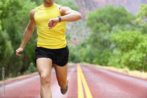 Plakat fitness jogging zdrowy lekkoatletka