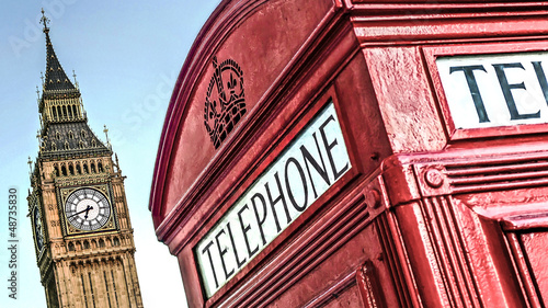 Plakat architektura wieża anglia bigben londyn