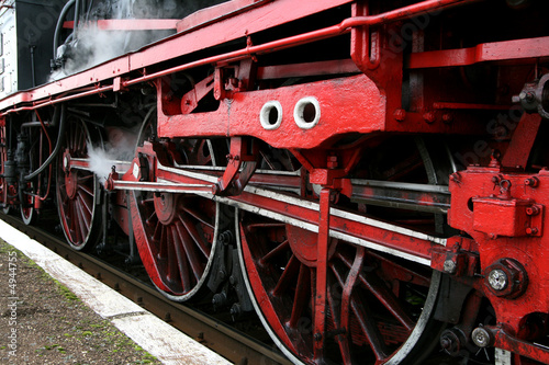 Plakat lokomotywa retro silnik
