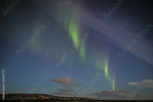 Naklejka islandia lód bezdroża galaktyka