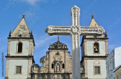 Plakat kościół brazylia ameryka południowa ameryka łacińska bahia