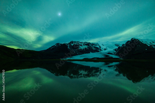 Naklejka góra północ lód islandia