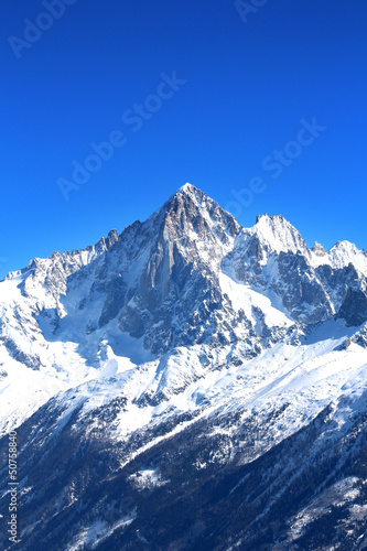 Naklejka krajobraz góra francja śnieg