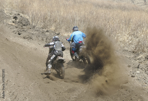 Naklejka offroad wyścig mężczyzna motocykl dziki