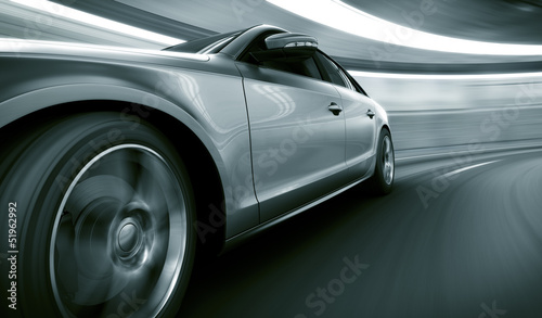 Obraz na płótnie ruch 3D droga samochód sportowy samochód