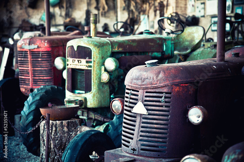 Obraz na płótnie vintage maszyna traktor retro stary