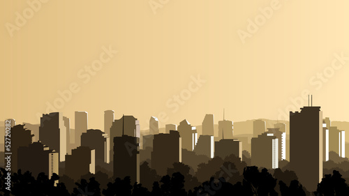 Obraz na płótnie panorama śródmieście miasto