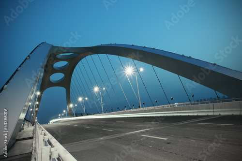 Plakat ścieżka autostrada most widok