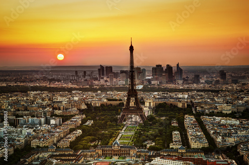 Fotoroleta niebo wieża panorama miejski