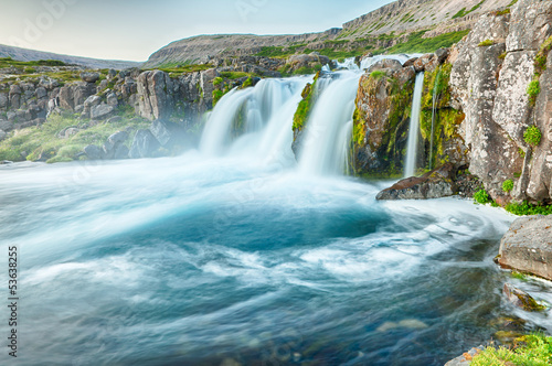 Fototapeta fala skandynawia wodospad natura pejzaż