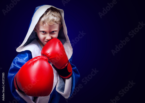 Plakat boks chłopiec mężczyzna sport