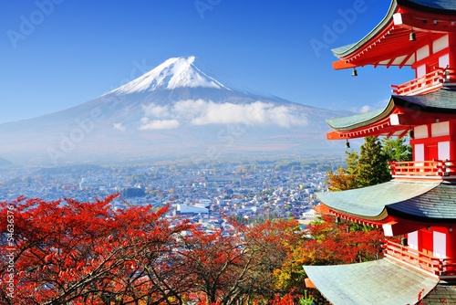 Plakat jesień piękny natura japonia