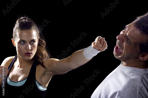 Obraz na płótnie mężczyzna fitness boks siłownia para