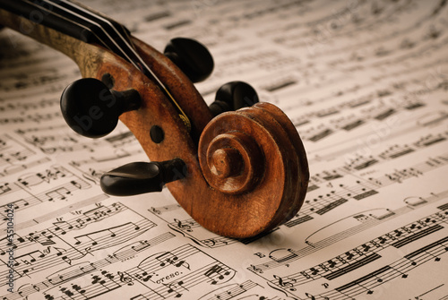 Naklejka kompozycja muzyka skrzypce klasyk klasycznego