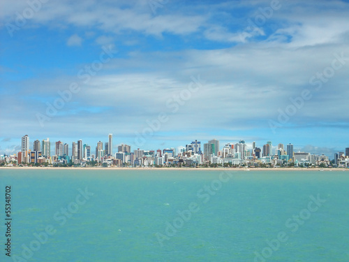 Naklejka miasto morze krajobraz panorama