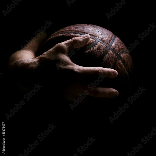 Naklejka sport piłka koszykówka kula ręka