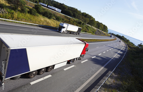 Fototapeta wieś autostrada ciężarówka transport olej