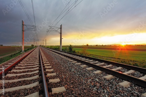 Fototapeta transport droga ścieżka słońce zmierzch