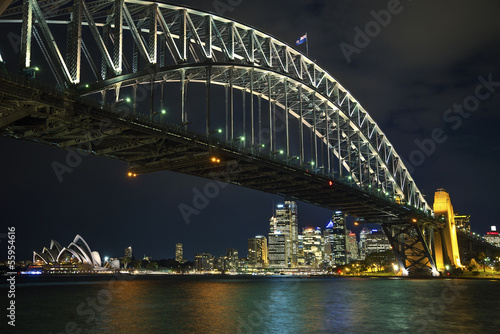 Naklejka noc australia most