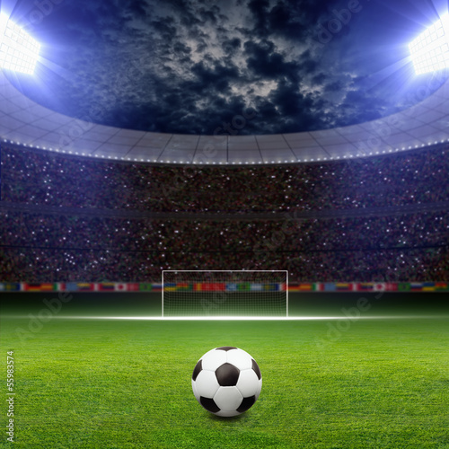 Obraz na płótnie piłka nożna mecz stadion pole