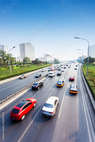 Naklejka architektura ruch samochód autostrada