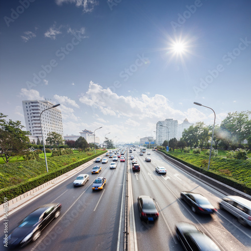 Fototapeta autostrada ruch architektura samochód droga