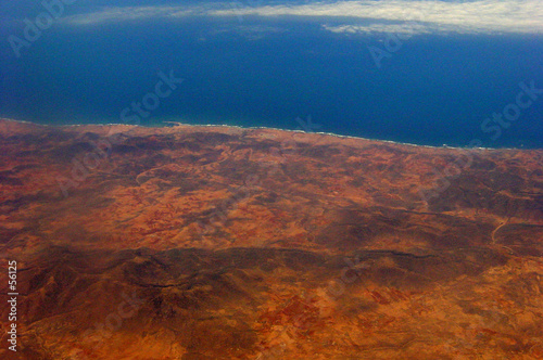 Obraz na płótnie wybrzeże pustynia morze afryka zdjęcie lotnicze