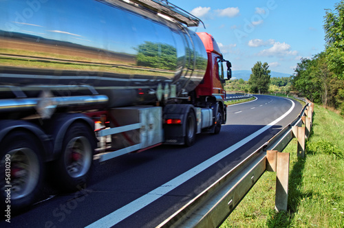 Fototapeta natura pejzaż ciężarówka autostrada