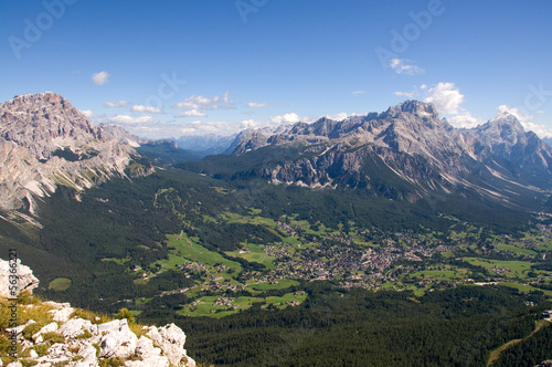 Fotoroleta panorama alpy niebo las dolina