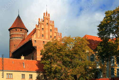 Plakat jesień architektura muzeum zamek