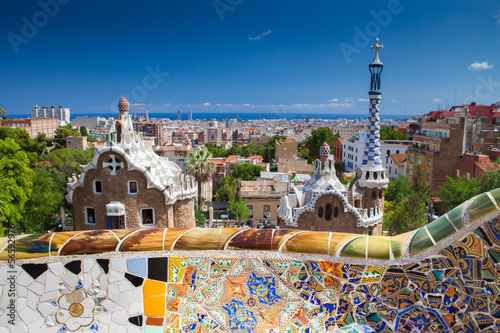Fotoroleta barcelona wieża park hiszpania