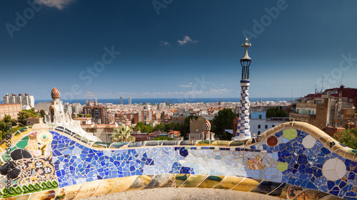 Fototapeta katedra lato hiszpania park barcelona