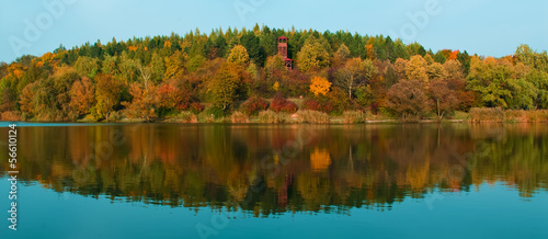 Naklejka spokojny jesień natura dziki pejzaż