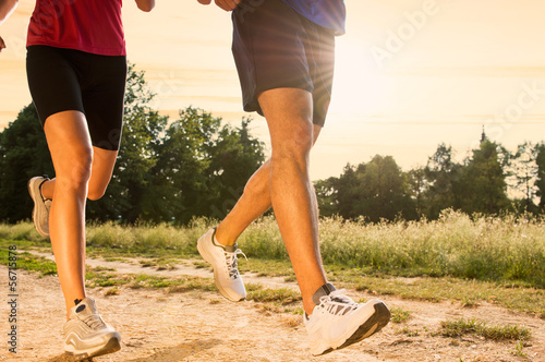 Plakat ćwiczenie lekkoatletka jogging zdrowy mężczyzna