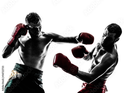 Plakat boks ćwiczenie portret bokser