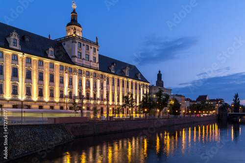 Plakat wieża zmierzch architektura wrocław