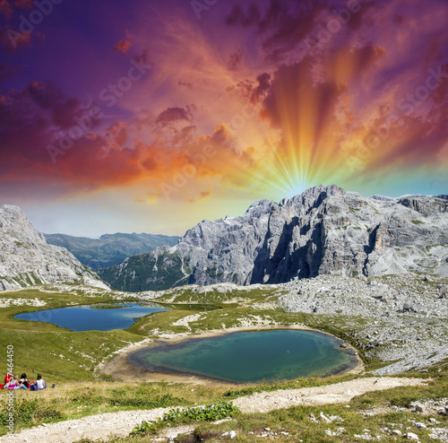 Plakat góra austria piękny europa alpy