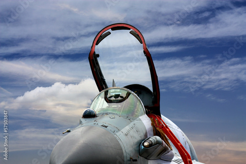 Obraz na płótnie niebo airliner kokpit wojskowy