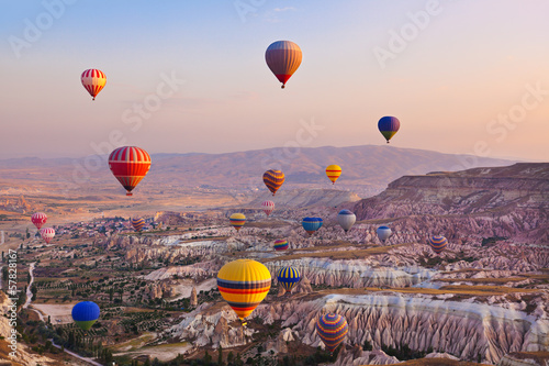 Plakat Balonowe loty w Cappadoci w Turcji