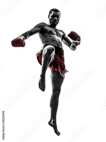 Plakat kick-boxing bokser mężczyzna