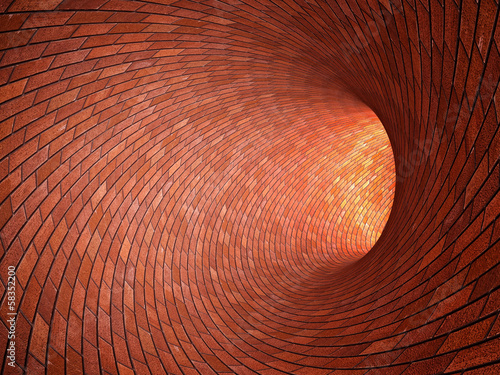 Plakat architektura 3D tunel